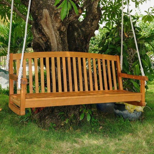 Outdoor Furniture - 3-Person Outdoor Swing - Balau Hardwood - Royal Tahiti