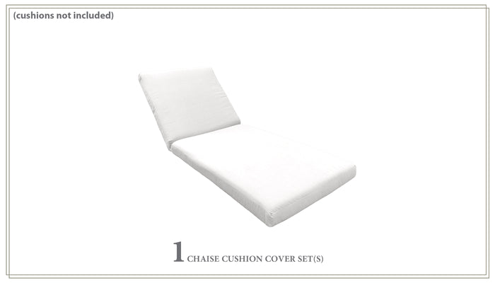 TK Classics Covers for Chaise Cushions 103CK in Sail White (Cushions Not Included)