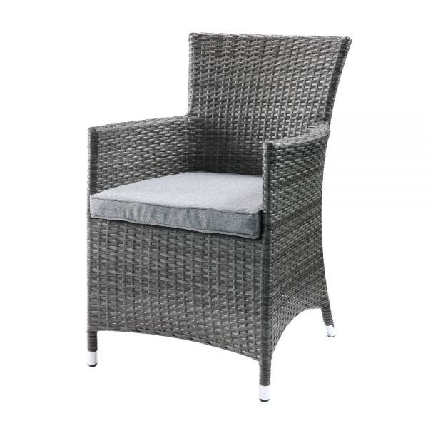 Acme Tashelle 3Pc Patio Bistro Set in Gray Gray Wicker Finish 45000