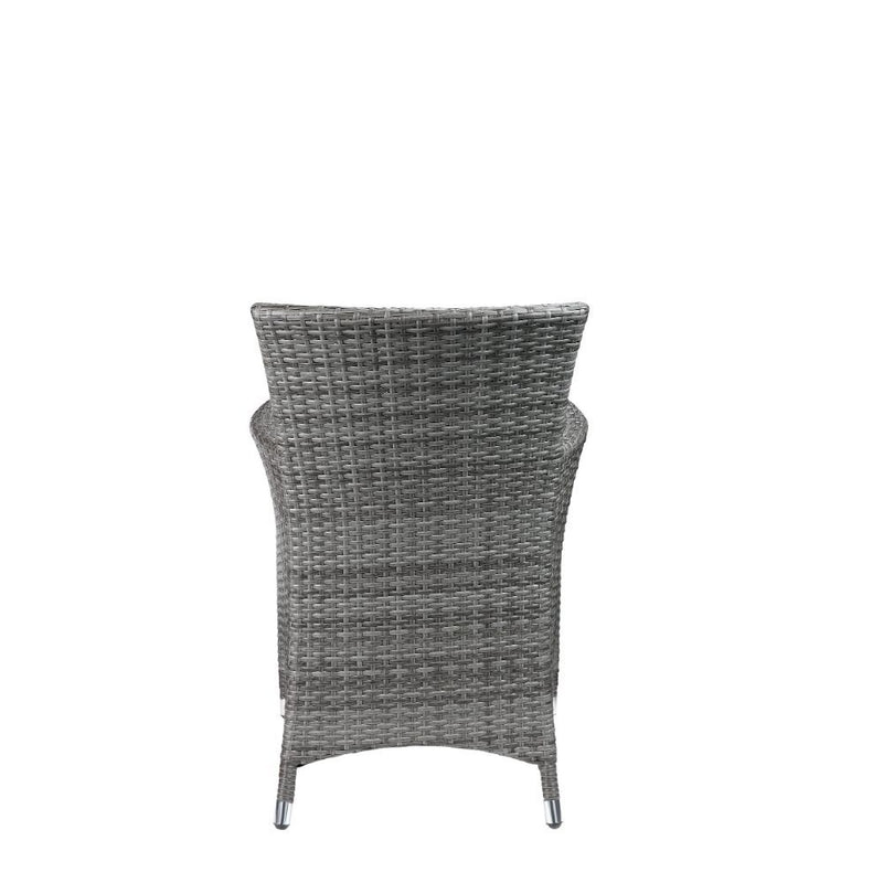 Acme Tashelle 3Pc Patio Bistro Set in Gray Gray Wicker Finish 45000