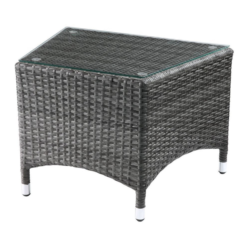 Acme Tashelle 3Pc Patio Bistro Set in Gray Gray Wicker Finish 45000