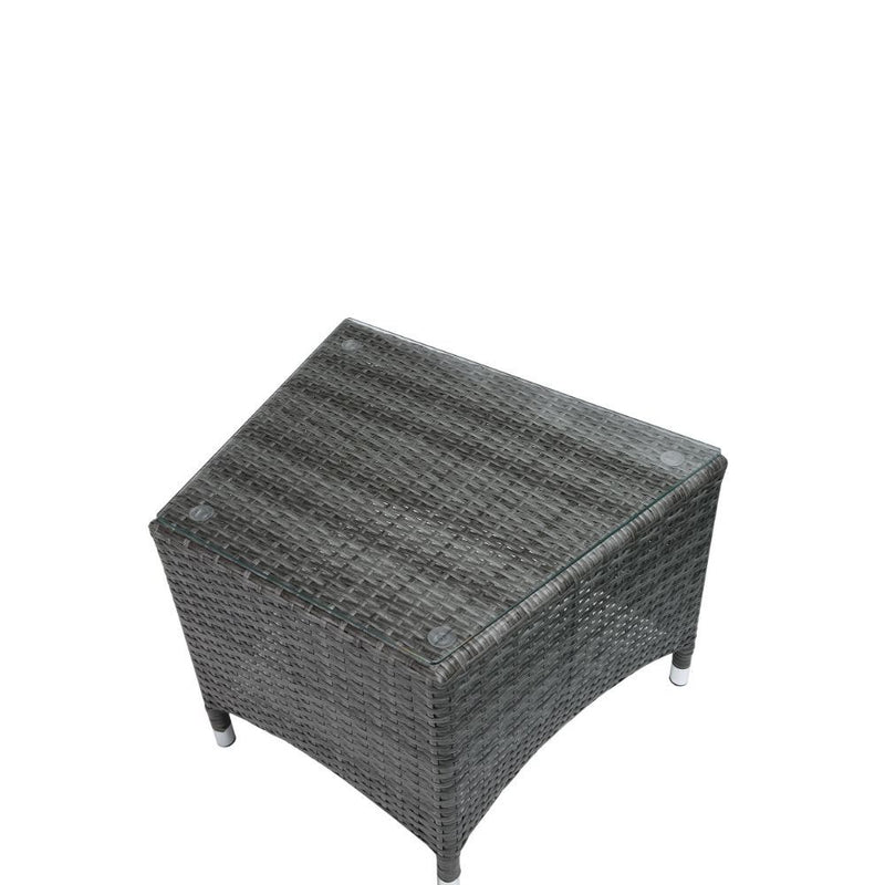 Acme Tashelle 3Pc Patio Bistro Set in Gray Gray Wicker Finish 45000