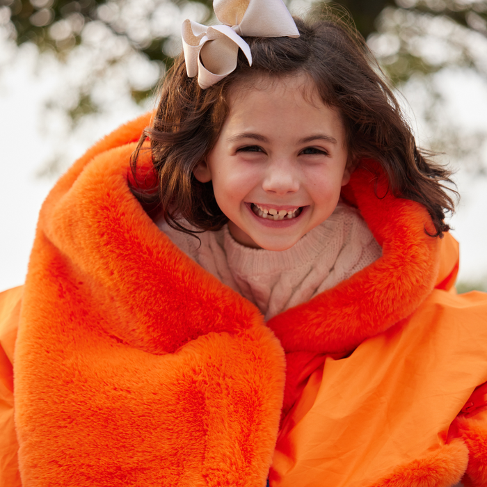 Red Faux Fur Long Lap Blanket