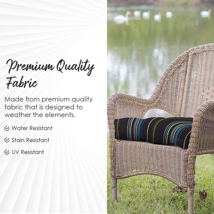 3-Piece Wicker Tufted Cushion Set | All-Weather Spun Fabric