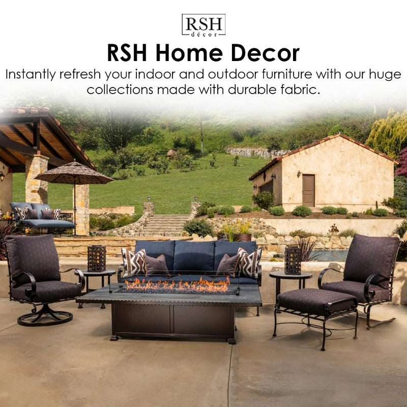 RSH DECOR: Foam High Back Seat Cushion | All-Weather Spun Fabric