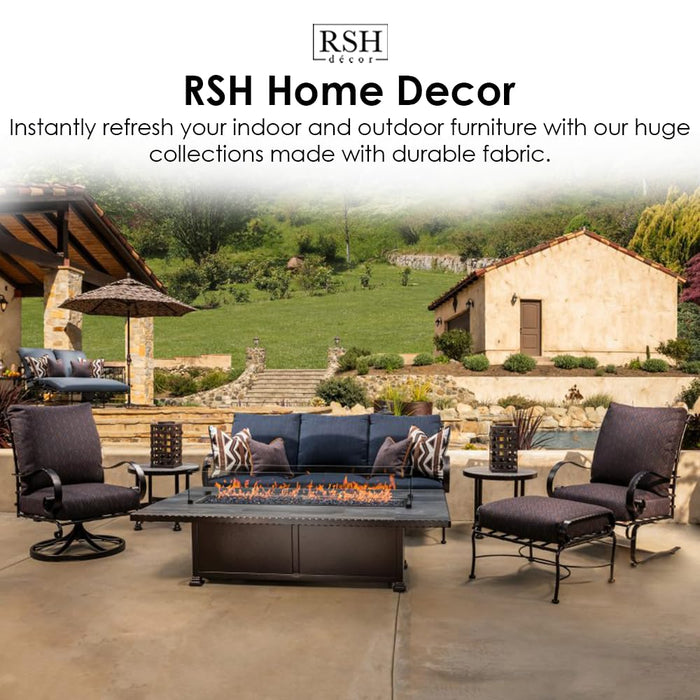 RSH DECOR: Foam High Back Seat Cushion | All-Weather Spun Fabric