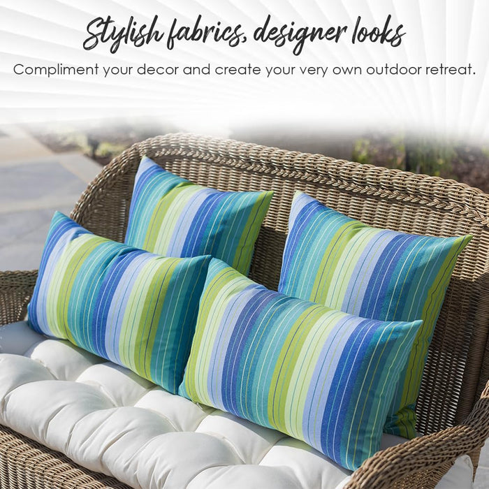 RSH DECOR: Tufted High Back Seat Cushion | 44” x 22” | All-Weather Spun Fabric