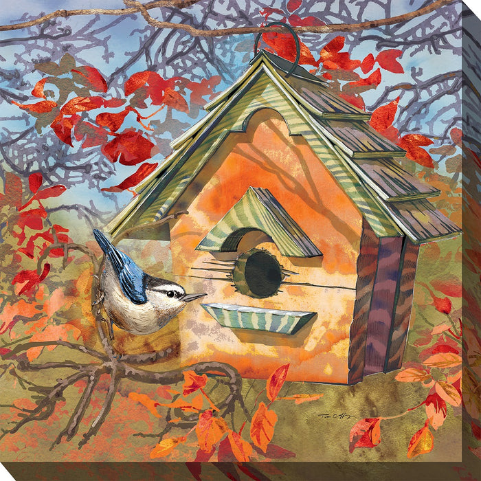 Outdoor Canvas Art 24x24 Autumn Bird