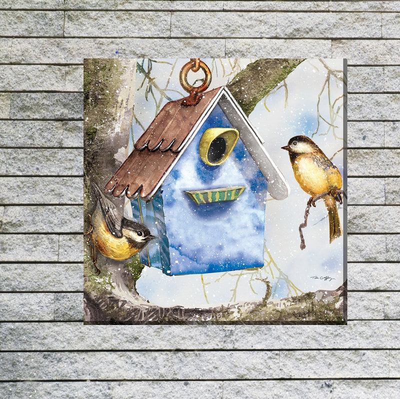 Outdoor Canvas Art 24x24 Winter Home