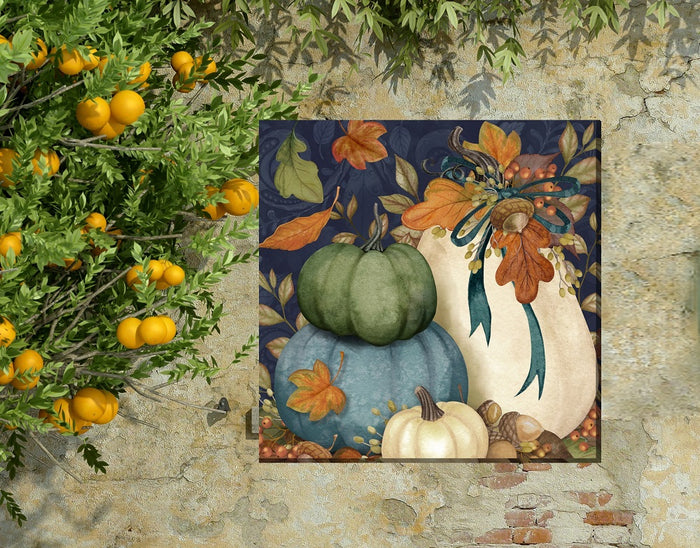 Outdoor Canvas Art 24x24 Harvest Pumpkins
