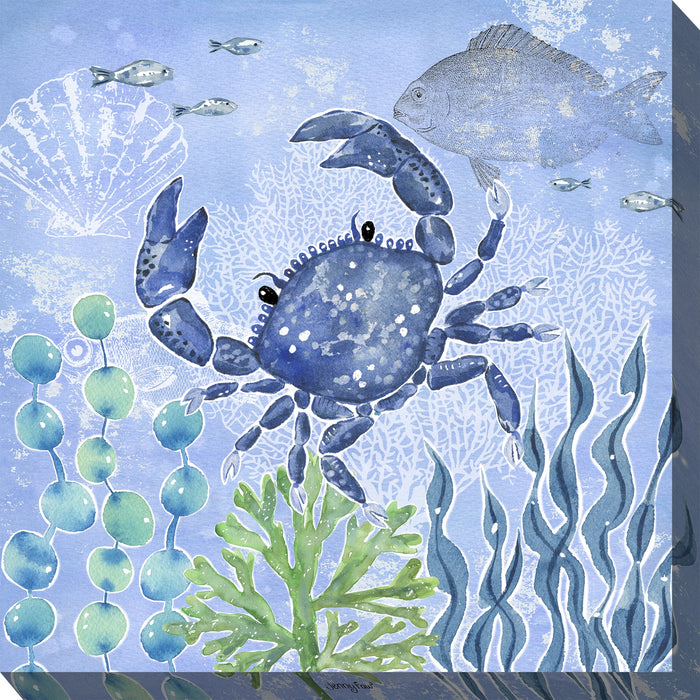 Outdoor Canvas Art 24x24 Blue Crab