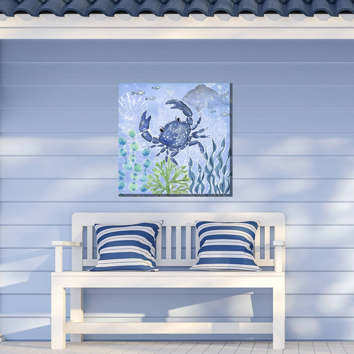 Outdoor Canvas Art 24x24 Blue Crab