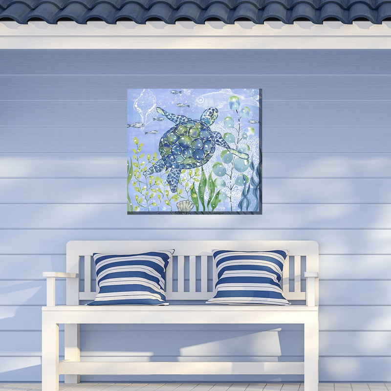 Outdoor Canvas Art 24x24 Tiny Turtle