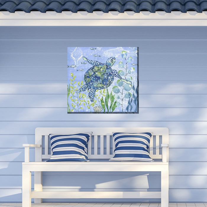 Outdoor Canvas Art 24x24 Tiny Turtle