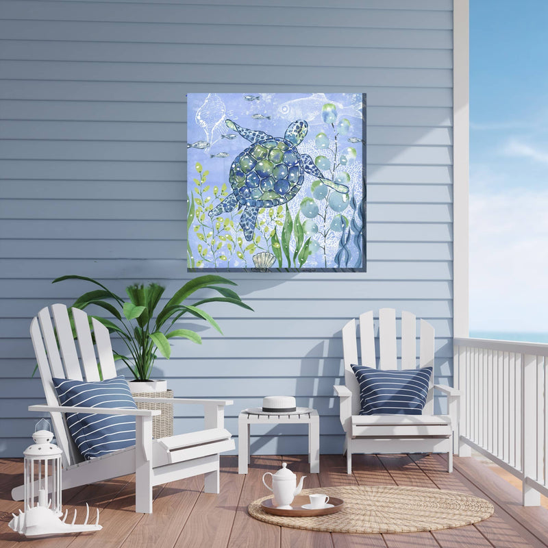 Outdoor Canvas Art 24x24 Tiny Turtle