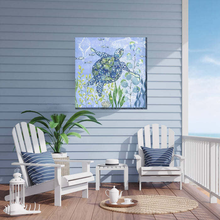 Outdoor Canvas Art 24x24 Tiny Turtle