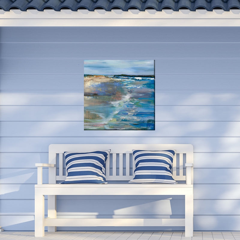 Outdoor Canvas Art 24x24 Beach Walk