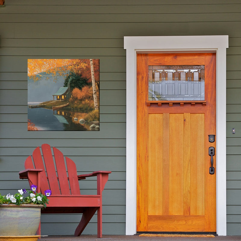 Outdoor Canvas Art 24x24 Cozy Cabin