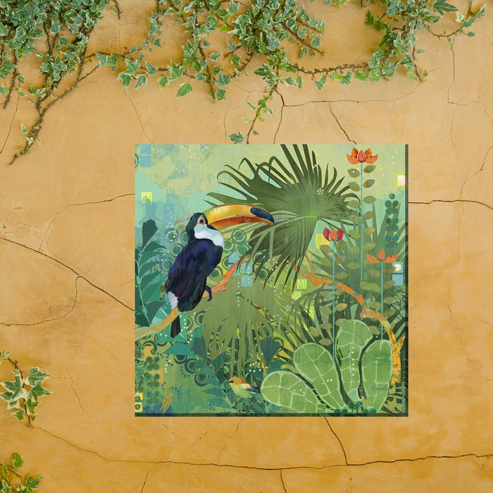 Outdoor Canvas Art 24x24 Toucan in Paradise