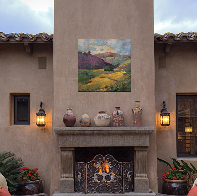 Outdoor Canvas Art 24x24 Golden Hillside