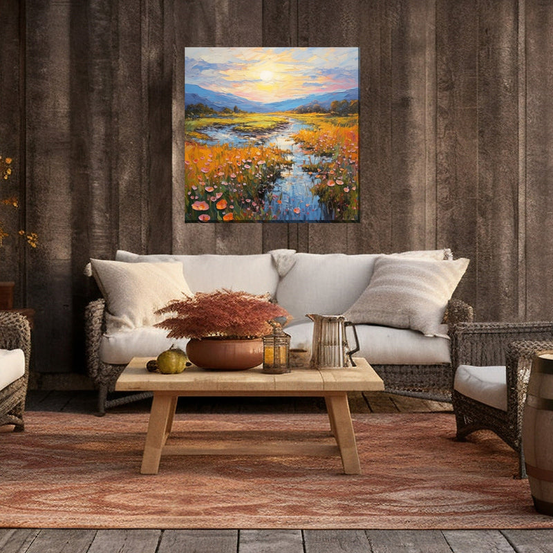 Outdoor Canvas Art 24x24 Summit Creek