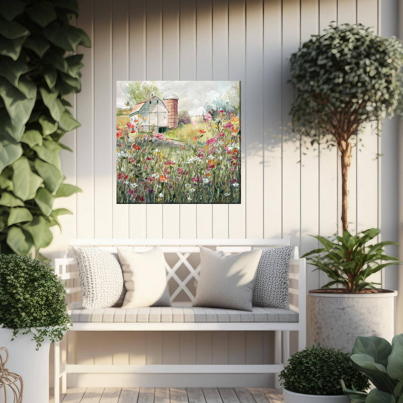 Outdoor Canvas Art 24x24 Farmstead Barn