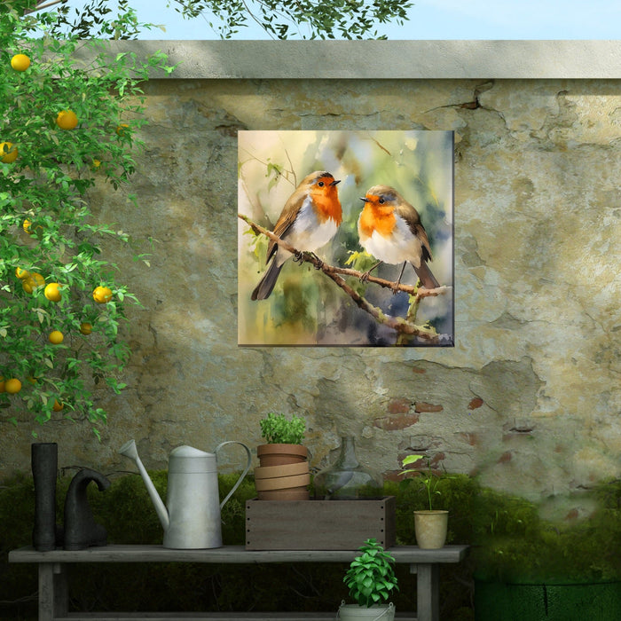 Outdoor Canvas Art 24x24 Feathered Friends