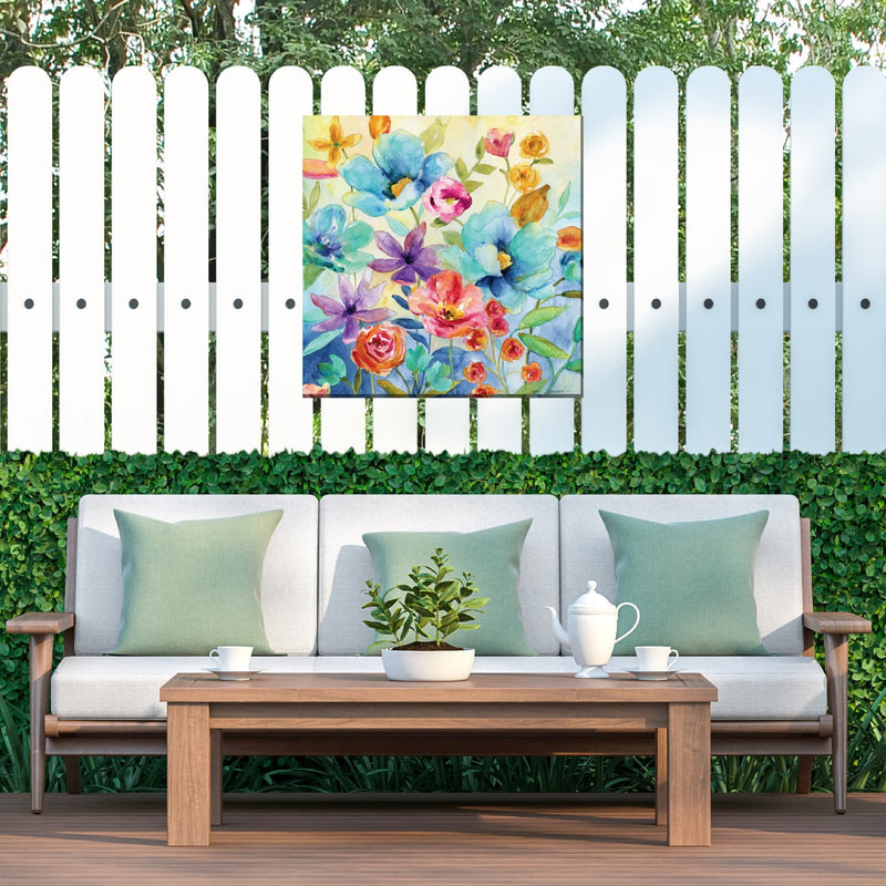 Outdoor Canvas Art 24x24 Floral Medley