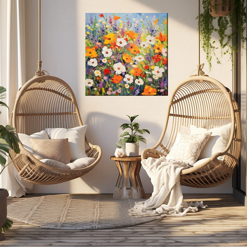 Outdoor Canvas Art 24x24 Mosaic Meadow