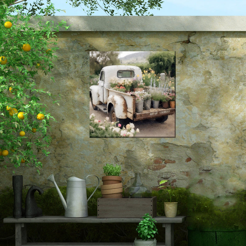 Outdoor Canvas Art 24x24 Off to Market