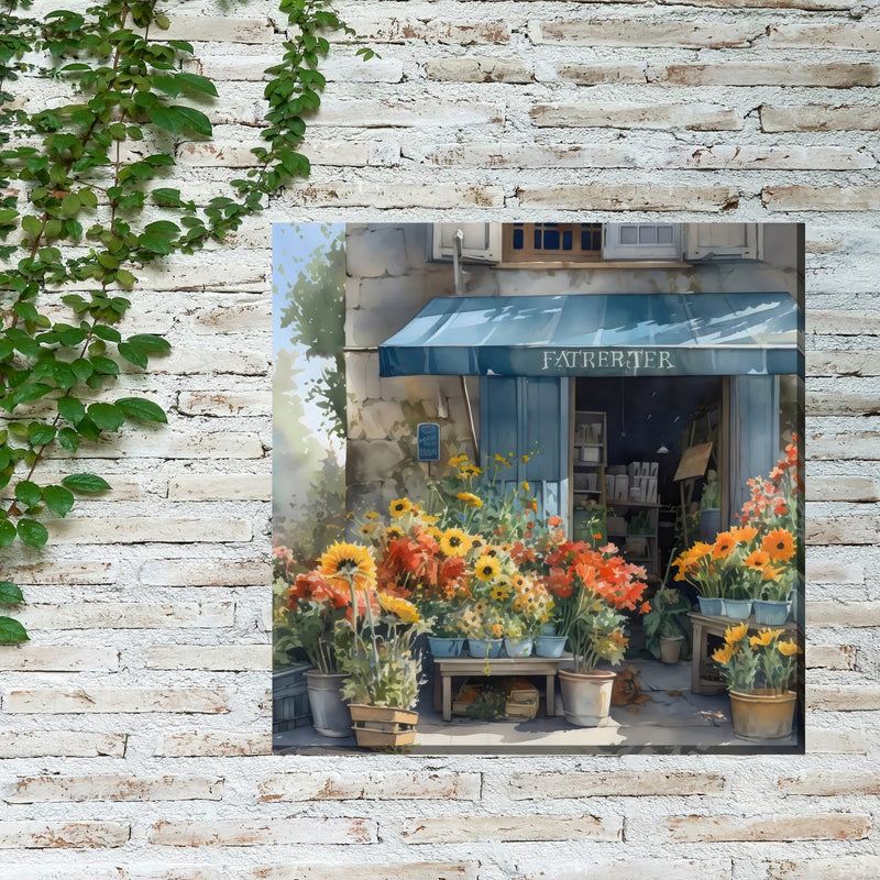 Outdoor Canvas Art 24x24 Village Shop