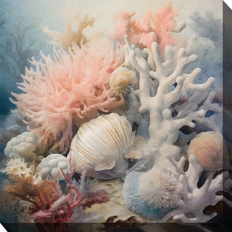 Outdoor Canvas Art 24x24 Soft Coral No. 2