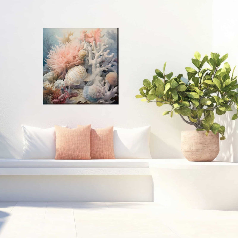 Outdoor Canvas Art 24x24 Soft Coral No. 2