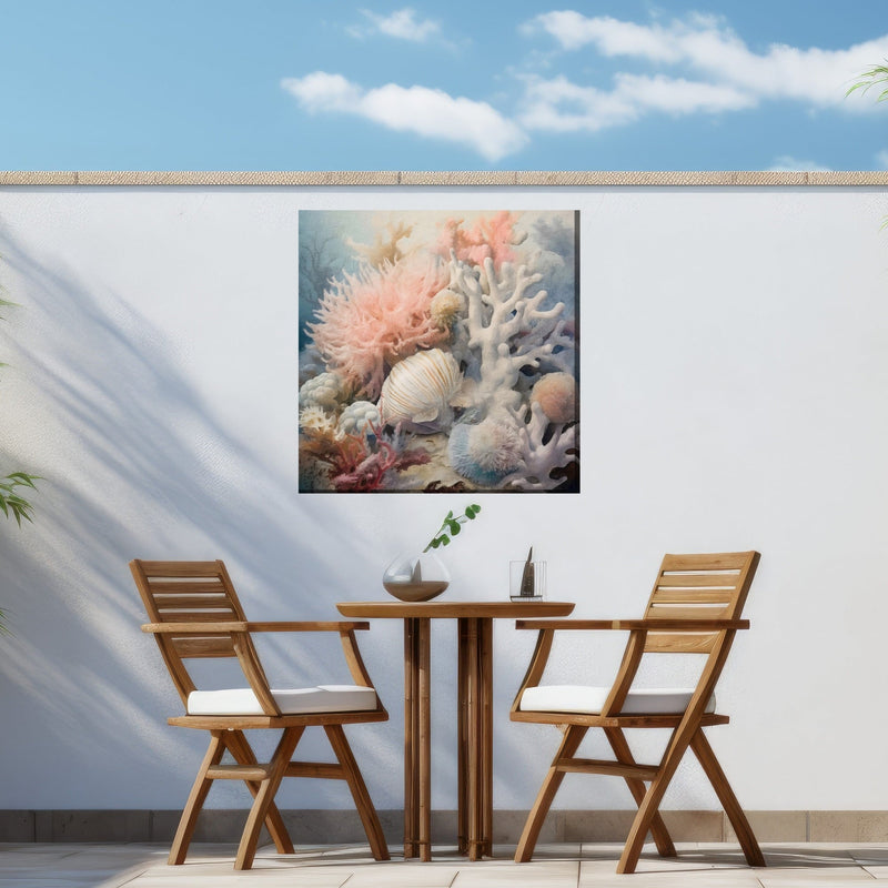 Outdoor Canvas Art 24x24 Soft Coral No. 2