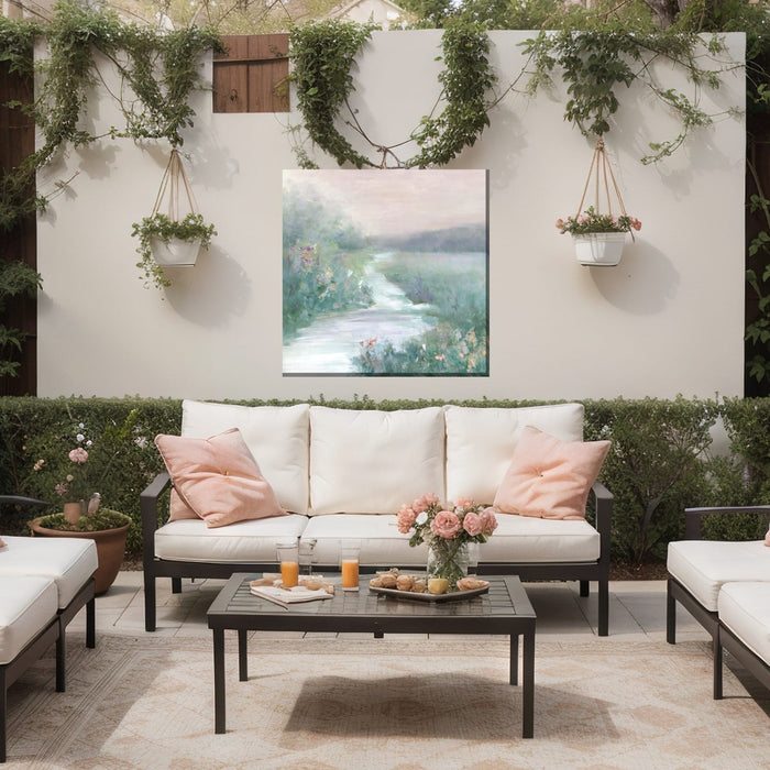 Outdoor Canvas Art 24x24 Sunrise Stream