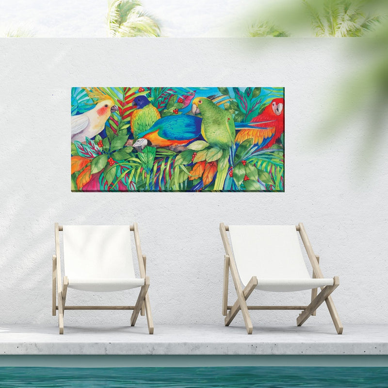 Outdoor Canvas Art 48x24 Polly and Friends