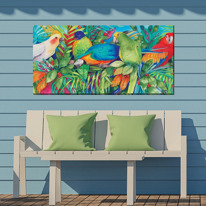 Outdoor Canvas Art 48x24 Polly and Friends