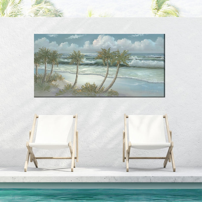 Outdoor Canvas Art 48x24 Swaying Palms