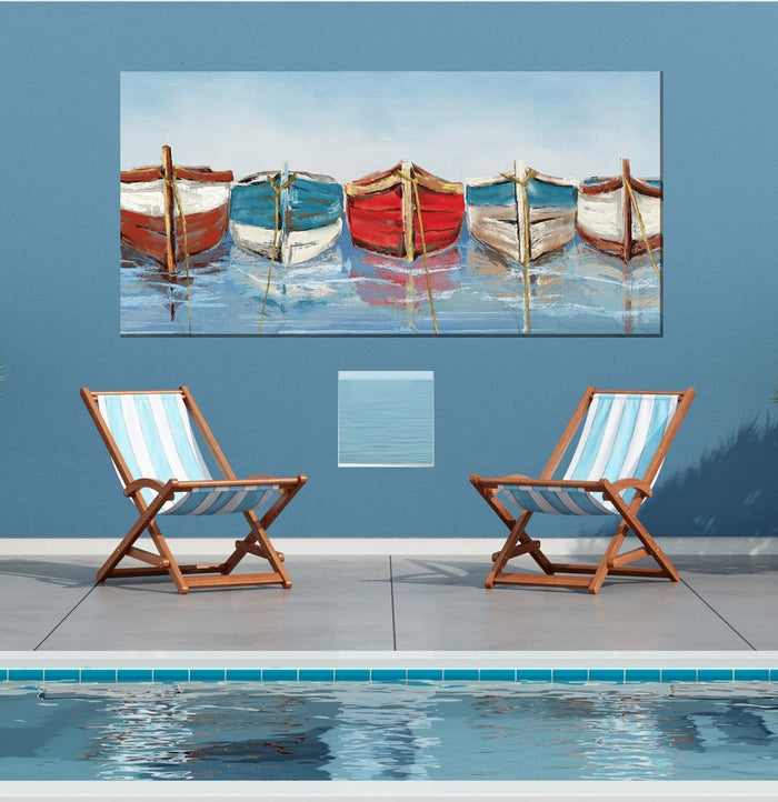 Outdoor Canvas Art 48x24 All in a Row