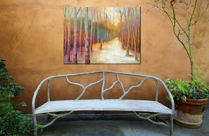 Outdoor Canvas Art 40x30 Dappled Forest