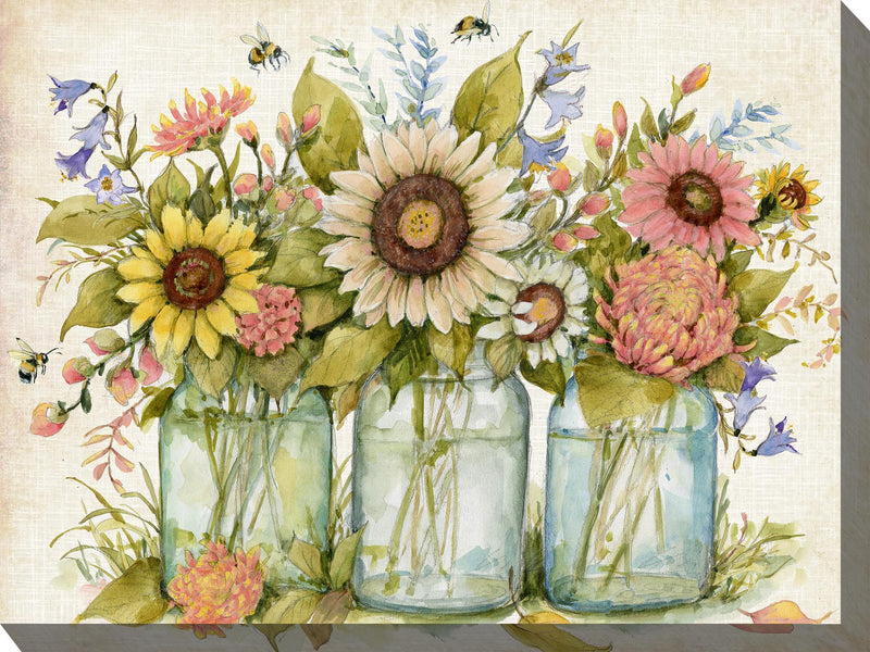Outdoor Canvas Art 40x30 Buzzing Bouquets