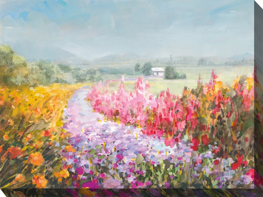 Outdoor Canvas Art 40x30 Flowering Footpath — My Backyard Decor