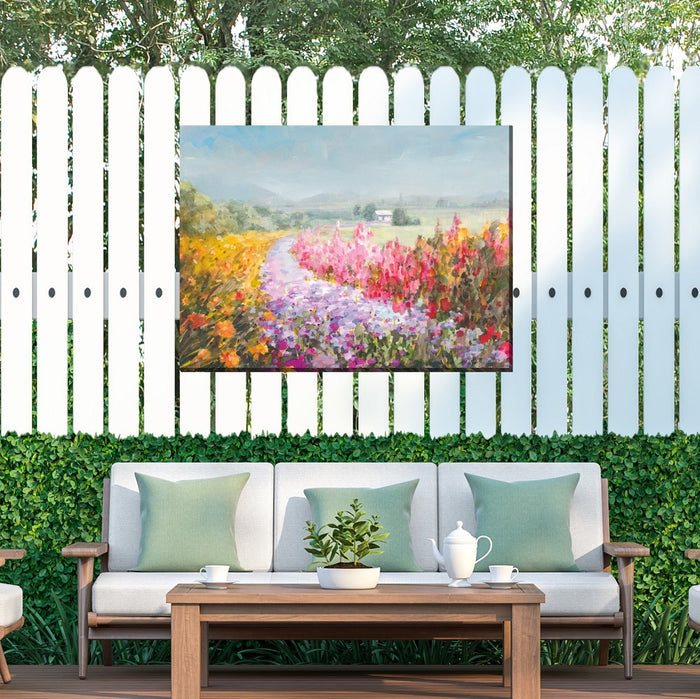 Outdoor Canvas Art 40x30 Flowering Footpath