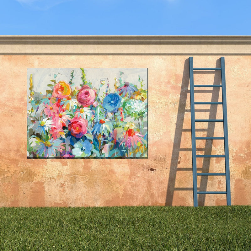 Outdoor Canvas Art 40x30 Gleeful Garden