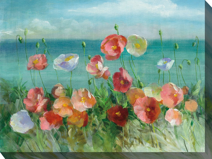 Outdoor Canvas Art 40x30 Seaside Poppies