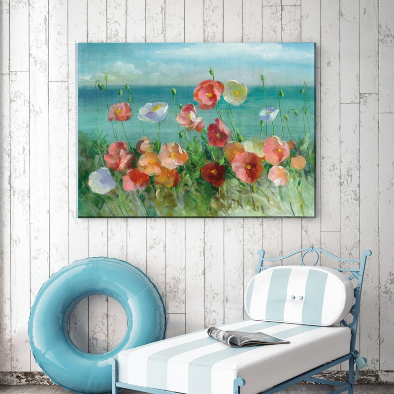 Outdoor Canvas Art 40x30 Seaside Poppies