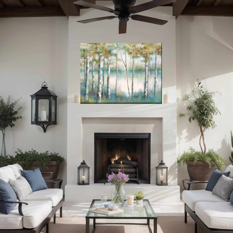 Outdoor Canvas Art 40x30 Riverside Thicket