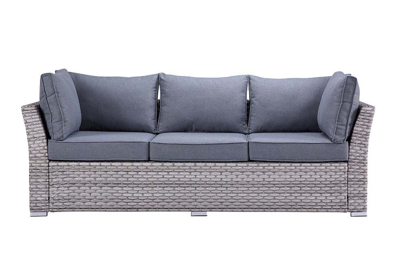 Acme Furniture Laurance Sectional, Gray Fabric & Gray Finish