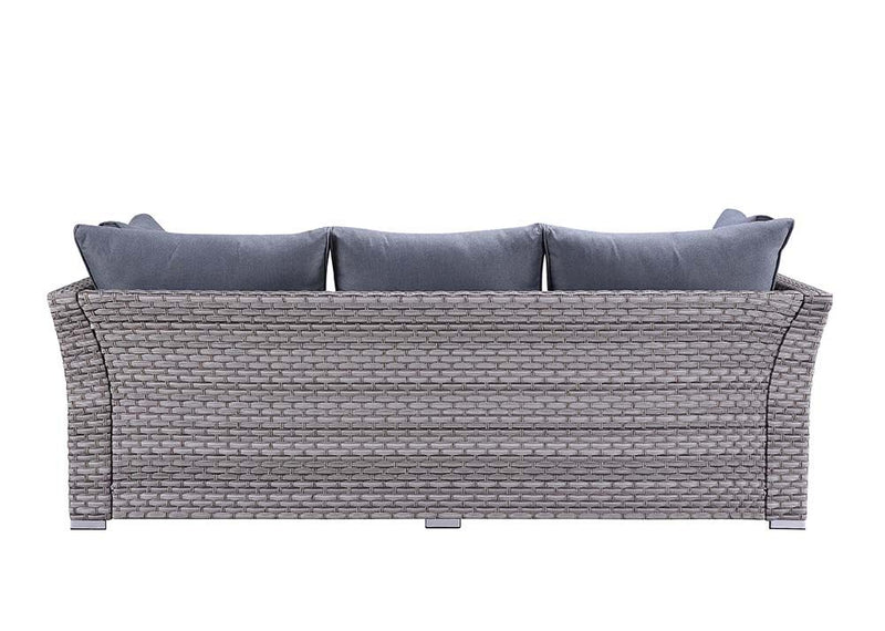 Acme Furniture Laurance Sectional, Gray Fabric & Gray Finish