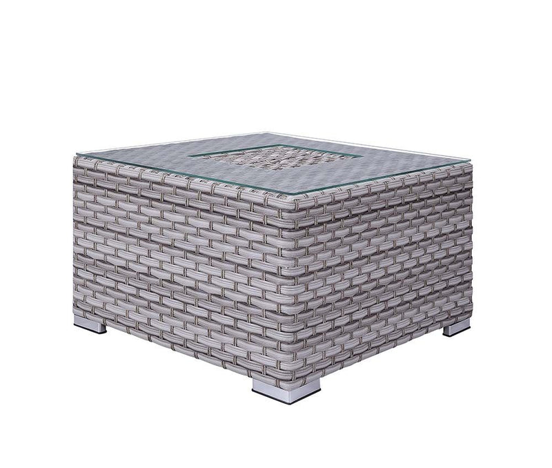 Acme Furniture Laurance Sectional, Gray Fabric & Gray Finish